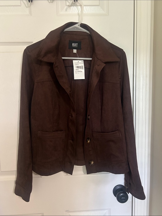 Kut from the Kloth Jackets & Blazers - Kut from the Kloth Chocolate Brown Suede Button Jacket